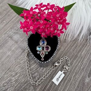 💐BRIGHTON Elora Gems Cubist Pendant Adjustable Necklace With Multicolor Crystals